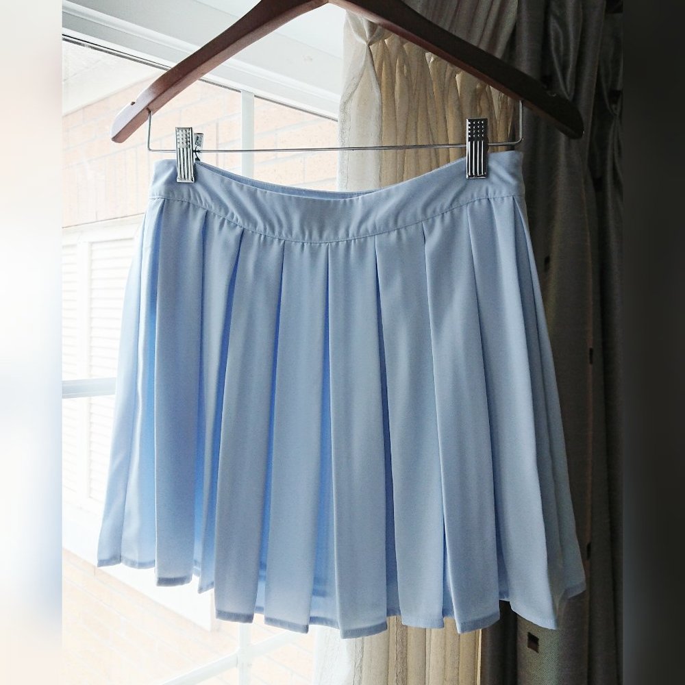 Forever 21 - Pastel Blue Box Pleat Mini Skirt